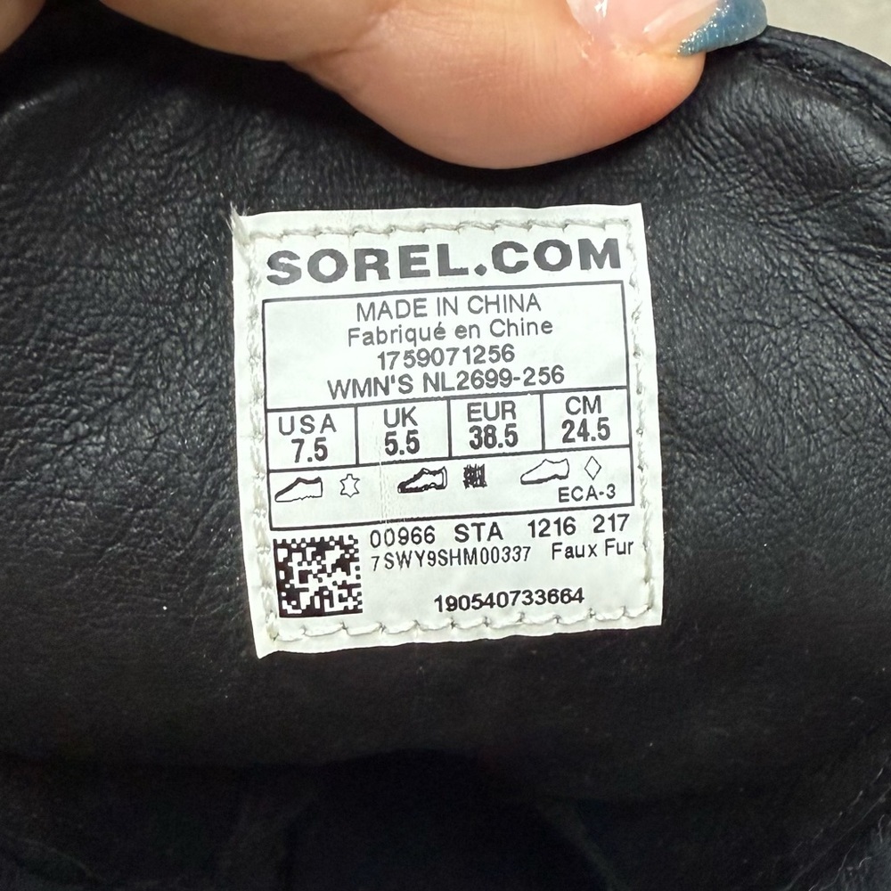 SOREL Conquest Shearling Lined Hidden Wedge Genuine Leather Lace Up Winter Boots - Picture 11 of 14